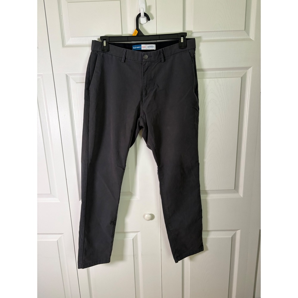 Old Navy Ultimate Tech Athletic Pants Mens 34x32‎ Gray Built-In Flex Chinos